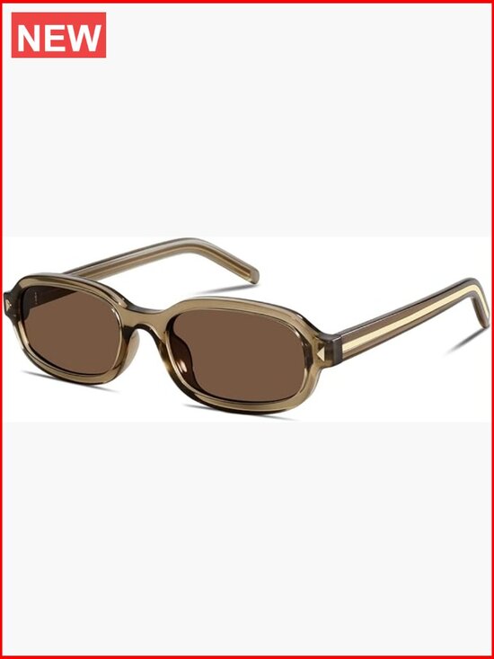Retro Small Rectangular Sunglasses 90s Narrow Frame UV400 Protection Lightweight main image 6